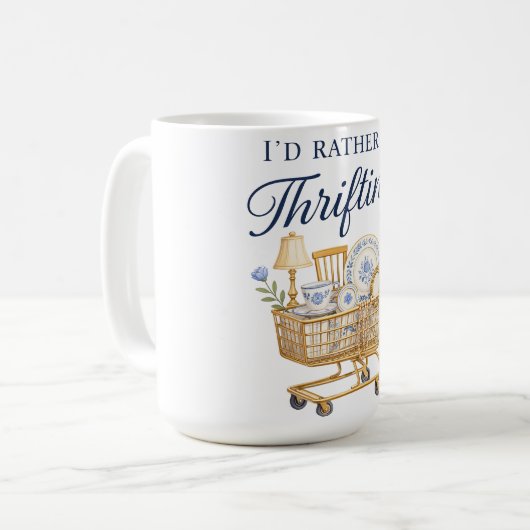 Mug I'd Rather Be Thrifting Sticker (Devant gauche)