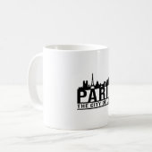 Mug Idée cadeau Cityscape Skyline de Paris France (Devant gauche)