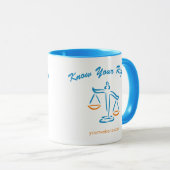 Mug Idée cadeau client. Cabinet d'avocats, avocat, pro (Devant droit)