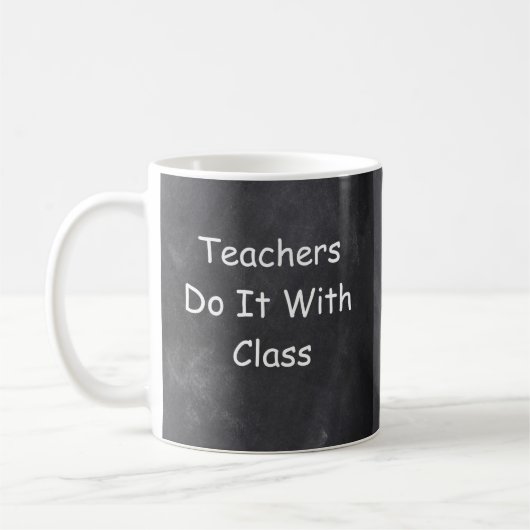 Mug Idée Cadeau Conception Tableau Noir Classe Enseign (Gauche)