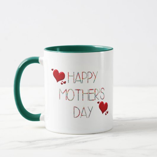 Mug idée cadeau de la journée de la mère heureuse (Gauche)