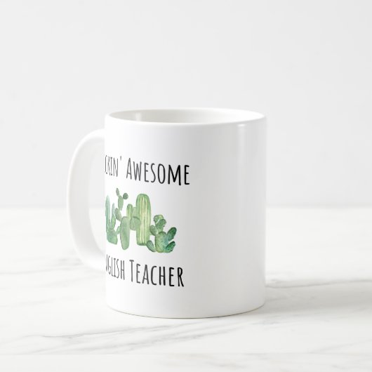 Mug Idée cadeau de l'enseignant anglais (Devant gauche)