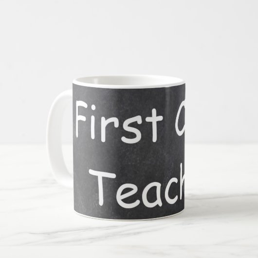 Mug Idée Cadeau Design Tableau Noir Professeur Premièr (Devant gauche)