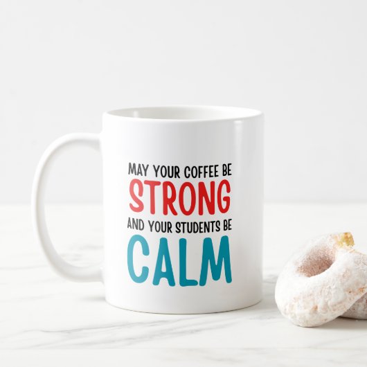 Mug idée cadeau drôle pour professeur de café (Avec donut)