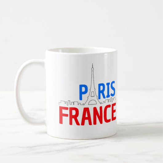 Mug Idée cadeau Paris France, Baguette, Eiffel, Psg (Gauche)