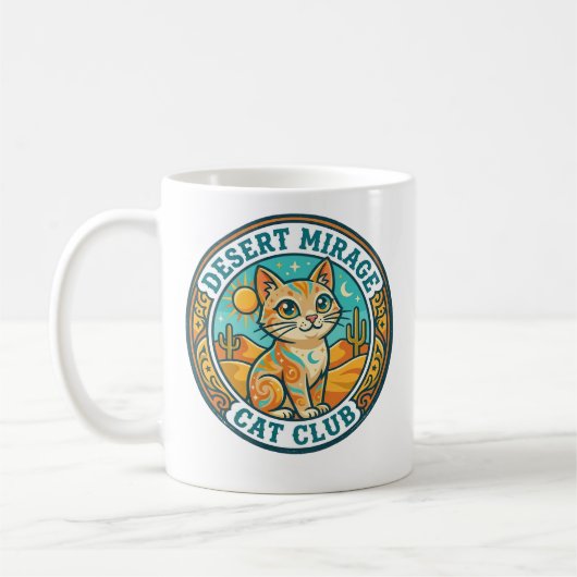 Mug Idée cadeau pour maman de chat Mirage du désert - (Gauche)