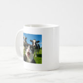 Mug Idée cadeau selfie de chat mignon vache (Devant gauche)
