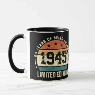 Mug Idée cadeau vintage 1945 pour les 80 ans