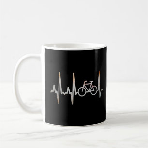 Mug Idée cycliste Heartbeat Line Bike Love Bic