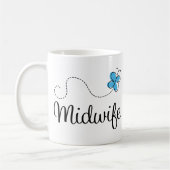 Mug Idée de cadeau pour la sage-femme (papillon) (Gauche)