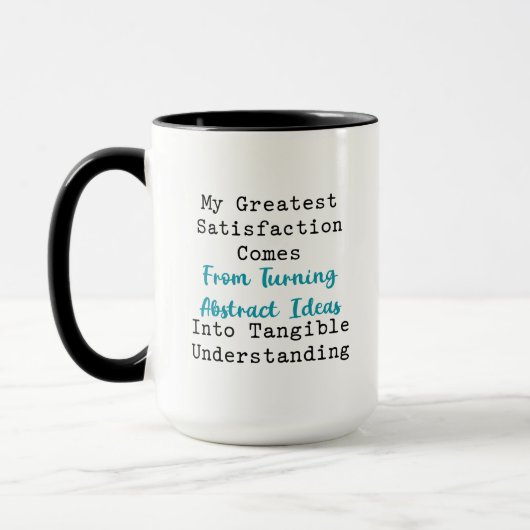 Mug Idées Abstraites Compréhension Tangible Mathématiq (Gauche)