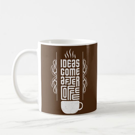 Mug Idées Après Café, Typographie branchée, No 2/2 (Gauche)