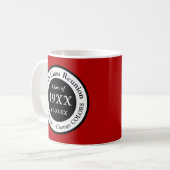 Mug Idées cadeaux de réunion de classe rouge, blanche  (Devant gauche)