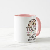 Mug Idées Cadeaux 🎓 Enseignant : Les Plus Susceptible (Devant droit)