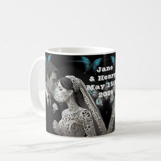 Mug Idées Cadeaux Mariage de mariée et de chambre (Devant gauche)