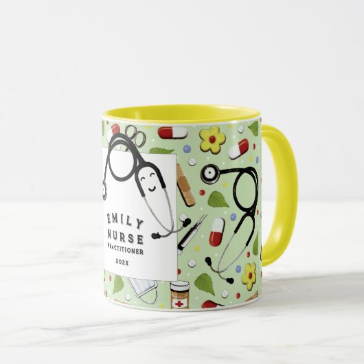 Mug Idées de cadeaux personnalisés pour les infirmière (Devant droit)