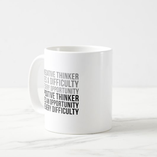 Mug Idées De Décor De Bureau Un Penseur Positif (Devant gauche)