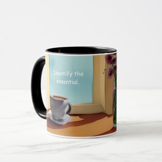 Mug Identifier la vie simple essentielle avec la terre (Devant gauche)