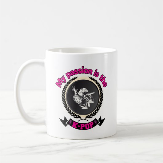 Mug Idol chanter Passion KPop Music Fan Art Design (Gauche)