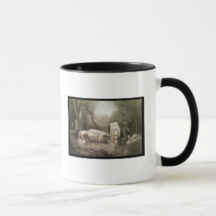 Mug Idole maya cassé chez Copan, Guatemala