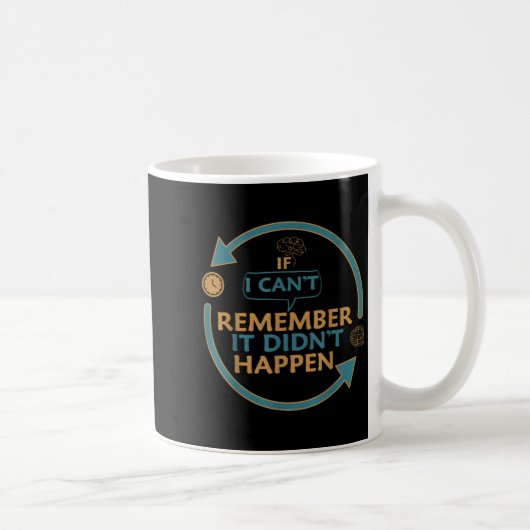 Mug If I Can't Remember It Didn't Happen Funny Quotes (Droite)