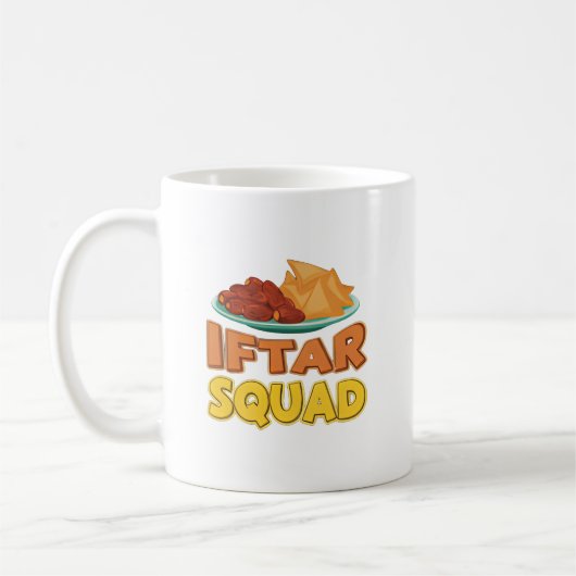 Mug Iftar Squad Ramadan Food Illustration (Gauche)