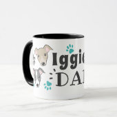 Mug Iggies Chien Papa Italien Greyhound Cute Paws Dess (Devant gauche)
