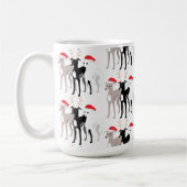 Mug Iggy de Noël Greyhounds italien ou Whippets (Gauche)
