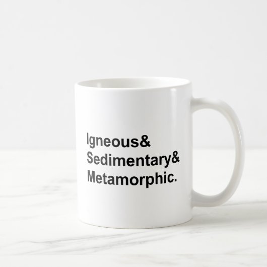 Mug Ignée Sédimentaire Métamorphique | Types de Roches (Droite)