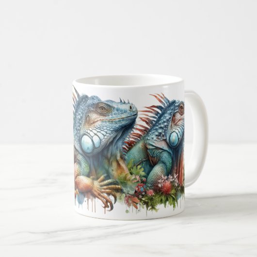 Mug Iguanas Mystique : Un voyage à travers des royaume (Devant droit)