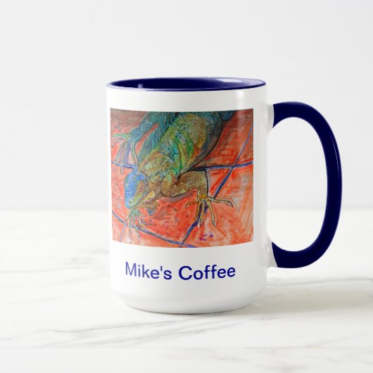 Mug Iguane observé par rouge (Droite)