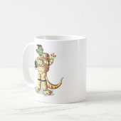 Mug Iguanodon Habillé Dans Un Spacesuit Cosmonaute. (Devant gauche)