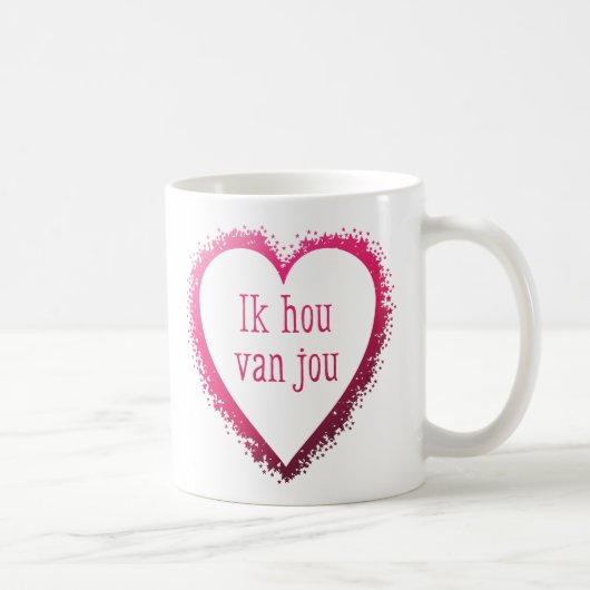 Mug Ik hou van jou, je t'aime dans le Néerlandais dans (Droite)
