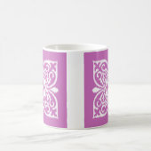 Mug Ikat damask motif - orchidée et blanc (Centre)