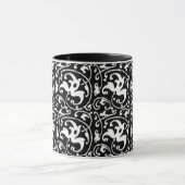 Mug Ikat Floral Damask - noir et blanc (Centre)