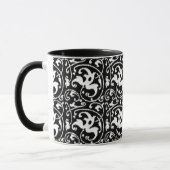 Mug Ikat Floral Damask - noir et blanc (Gauche)