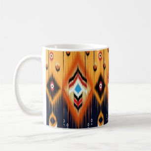 Mug Ikat geometric folklore ornament. Tribal ethnic te