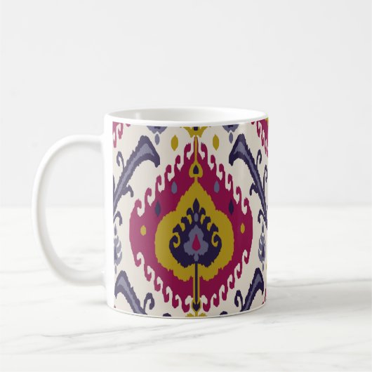 Mug Ikat seamless pattern background Traditional patte (Gauche)
