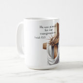 Mug Il a été percé pour nos transgressions (Devant gauche)