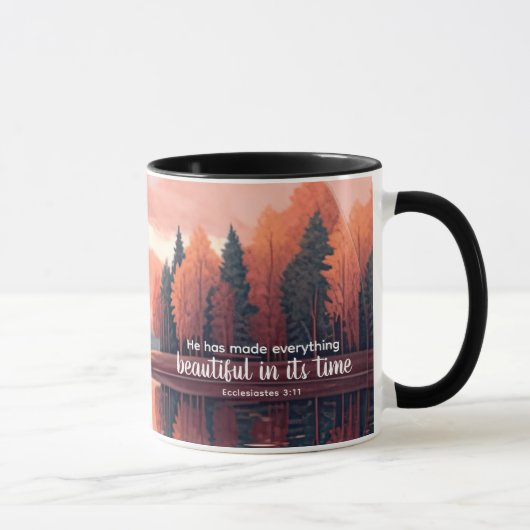 Mug Il a fait tout beau Bible Fall Trees (Droite)