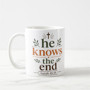 Mug Il connaît la fin Citation inspirante de l'Écritur