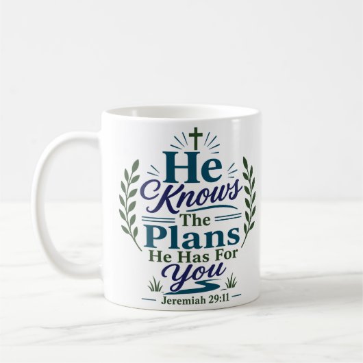 Mug Il Connaît les Projets qu'Il a pour Vous Foi Chrét (Gauche)
