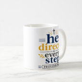 Mug Il Dirige Chaque Pas Écriture Inspirante (Devant droit)