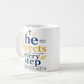 Mug Il Dirige Chaque Pas Écriture Inspirante (Devant gauche)