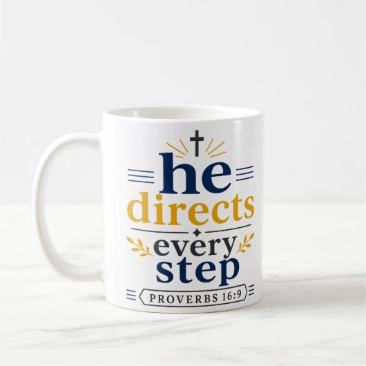 Mug Il Dirige Chaque Pas Écriture Inspirante (Gauche)