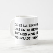 Mug Il effiloche blanche avec compliment sanitaire (Devant gauche)