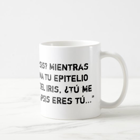 Mug Il effiloche blanche avec compliment sanitaire (Droite)