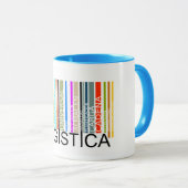 Mug Il effiloche de la Logistique avec code-barres de (Devant droit)