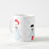Mug Il effiloche de Noël avec trois hommes de neige (Devant gauche)