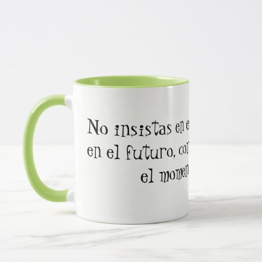 Mug Il EFFILOCHE des phrases de Buda. Chakra Vert (Gauche)